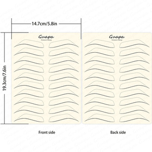 Piel de Silicona Preimpresa Borrable PMU para Práctica de Cejas, Almohadilla de Entrenamiento de Microblading de Doble Cara - Product Image 3