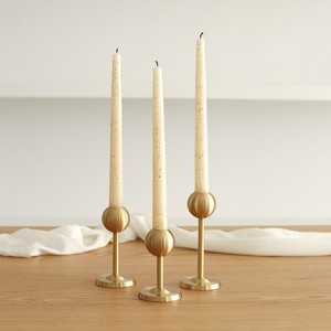 Ensemble de bougeoirs de luxe en métal doré et argenté, style nordique, sphères cannelées en laiton, pour centre de table de mariage et de fête - Product Image 1