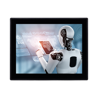 15 15.6 17 18.5 Inch Capacitive Wall Mounted LCD Display HD VGA Touch Screen Monitor Open Frame Industrial Touchscreen Monitor