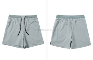 Pantalones cortos de entrenamiento atléticos con cordón para hombre, transpirables, ligeros, para senderismo, gimnasio, pantalones cortos deportivos activos de secado rápido - Product Image 6