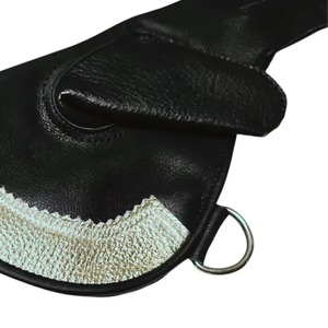 Gant de fauconnerie professionnel pour homme en cuir véritable – Gantelet de protection extra long pour la manipulation des faucons - Product Image 5