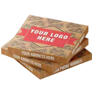 Cajas de Pizza Corrugadas Personalizadas al por Mayor, Empaque de Kraft de Grado Alimenticio con Impresión de Logotipo - Product Image 3