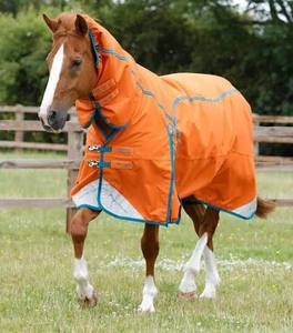 Couverture d'équitation d'hiver de luxe ultra-légère et très résistante, imperméable, respirante, avec doublure polaire chaude, en polycoton long - Product Image 2