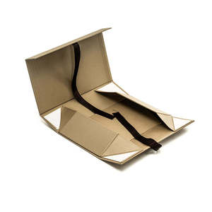 Wholesale Custom <b>Large</b> Luxury Handbag Packaging <b>Box</b> Magnetic Folding <b>Gift</b> <b>Box</b> Packaging with Ribbon Handle - Product Image 2