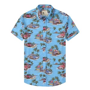 Men's Short Sleeve <b>Hawaiian</b> <b>Shirt</b> Tropical Print Black Green Orange Summer Vacation Style V-neck Eco-Friendly Quick Dry - Product Image 3