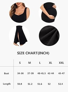 Vestido Largo Formal de Maternidad sin Mangas, Color Negro, de Alta Calidad, para Mujer, Estilo Maxi, para Lactancia - Product Image 5