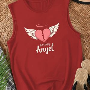 Heart Mom s Birthday Angel Chaleco casual para mujer - Product Image 1