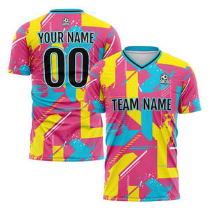 Custom <b>Men's</b> Black Yellow Soccer Jersey Sublimated Print Crew Neck Short Sleeve Breathable Polyester Team Name Adult - Product Image 4