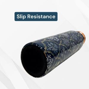 ขวดทองแดงแท้ดีไซน์หรูหรา พร้อมลายดอกไม้สีน้ำเงินดิจิทัล ฝาปิดกันรั่วซึม เหมาะสำหรับสำนักงาน โรงเรียน บ้าน และสุขภาพแบบอายุรเวท จากอินเดีย - Product Image 5