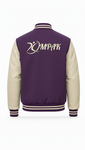 Professional American Style Quilted Lining Embroidery Patches Fashion Outerwear Oversized Hooded Winter Varsity <b>Jacket</b> Front - Product Image 6