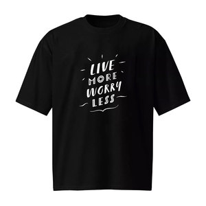Camiseta Casual de Manga Corta con Cuello Redondo para Hombre, Color Negro, con Estampado de Letras en la Parte Delantera, Corte Regular, 100% Algodón Jersey - Product Image 1