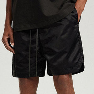 Proveedor de Pantalones Cortos Deportivos Casuales de Cintura Elástica, Sólidos, de Secado Rápido, Transpirables, de Nailon, para Gimnasio, Entrenamiento y Ejercicio - Product Image 1