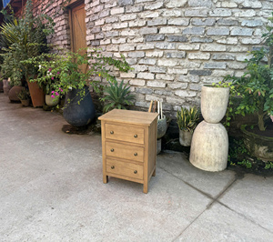 Commode rustique antique en bois massif noyer, 5 tiroirs, taille Queen, Song Kon, ensemble de meubles de chambre à coucher - Product Image 5