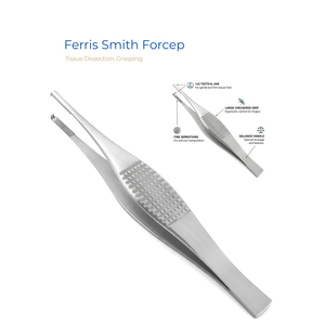 High Quality 7" Ferris Smith Tissue Forceps Manual Autoclavable CE Certified Stainless Steel Surgical Tweezers for <b>Plastic</b> - Product Image 6