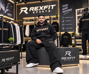 Ensemble survêtement streetwear oversize noir 450 GSM épais avec sweat à capuche zippé et pantalon de jogging, personnalisable par sérigraphie, OEM, marque privée - Product Image 3