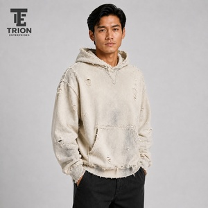 เสื้อฮู้ดดี้ผู้ชายสไตล์วินเทจแนวสตรีทแวร์ ทรงโอเวอร์ไซส์ ผ้าฝ้ายหนานุ่ม พิมพ์ลายดิจิทัล สำหรับฤดูหนาว - Product Image 3
