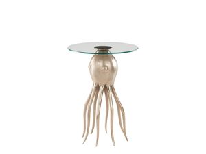 โต๊ะปลาหมึกอะลูมิเนียมทำมือ ดีไซน์ประณีตที่ได้รับแรงบันดาลใจจากมหาสมุทร เฟอร์นิเจอร์ตกแต่งอเนกประสงค์สำหรับห้องนั่งเล่น - Product Image 2