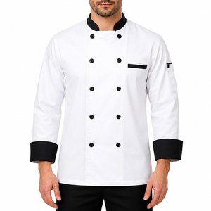 Nouvelle Arrivée - Veste de Chef Respirante et Unie pour Restaurant et Cuisine - Prix Bas - Promotion Exceptionnelle - Product Image 1