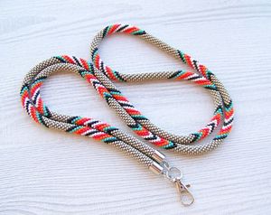 Cordón de cuello con cuentas de colores modernos, estilo bohemio, para llaves y credenciales, ideal para regalo a precio económico. - Product Image 6