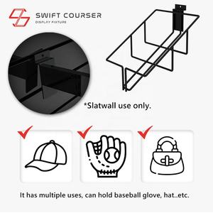 Organisateur de casquettes de baseball en métal de haute qualité, support de rangement pour mur à lattes avec logo personnalisé et montage facile pour l'affichage en magasin - Product Image 4