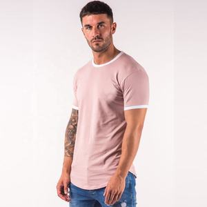 T-shirt pour homme de haute qualité, best-seller, 100% coton, tricoté, col en V, coupe classique, bordure contrastée, couleurs personnalisées, haute qualité, neuf - Product Image 1