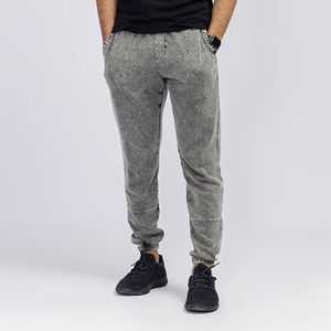 Pantalon décontracté pour homme en toile délavée, coupe droite, taille mi-haute, respirant, coupe ample, nouveau design, haute qualité - Product Image 1