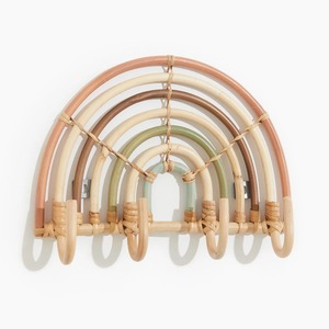 Perchero de ratán de estilo vintage de alta calidad, colgador de ropa de madera, abrigos de madera, ganchos montados en la pared - Product Image 3