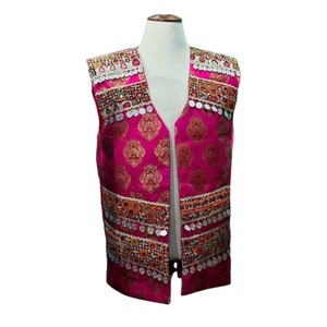 Handmade Mens Afghani Waistcoat Classic Embroidered Formal Traditional Wear Sleeveless Jacket Bulk Supply Vests Waistcoats - Product Image 4