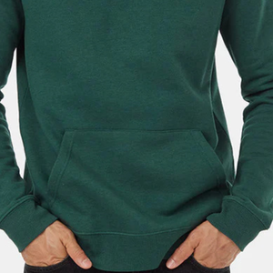 Sweat-shirt à capuche personnalisé pour homme, en mélange de coton, manches longues, décontracté, avec fermeture à trois boutons, fabricant OEM ODM - Product Image 6