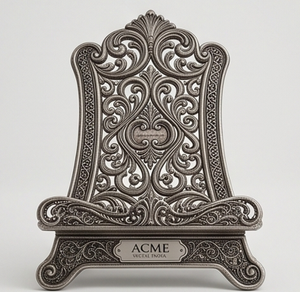 Support à assiettes artisanal en argent sur mesure, style antique, design vintage, parfait pour le rangement de la vaisselle et pour les hôtels et restaurants - Product Image 3