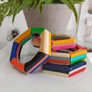 Bracelets en résine tendance pour tous les jours et les soirées, accessoires de mode en cristal - Product Image 3