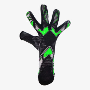 Guantes de Portero de Fútbol Personalizados con Logotipo en Negro y Azul, Guantes Profesionales de Cuero con Logotipo Personalizado y Protección Ajustable para los Dedos - Product Image 2