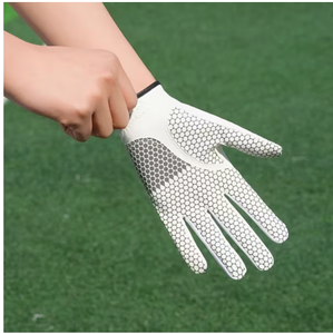 Gants de golf blancs et noirs longueur poignet avec motif hexagonal, en polyester durable, pour sports de plein air, décontractés, printemps-automne - Product Image 4