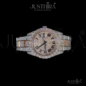 Reloj de Diamantes de Lujo Premium Totalmente Cubierto de Diamantes – Edición Premium Shine Royal Iced VVS – Pieza de Lujo de Alta Gama - Product Image 2