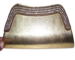 Golden Beaded <b>Clutch</b> Bag With Pearl Decoration Evening Party Handbag - Product Image 4