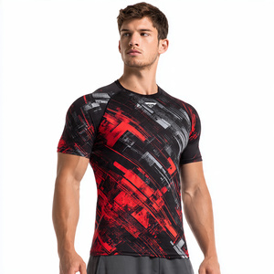 <b>Base</b> <b>Layer</b> Compression Tops Men <b>Long</b> <b>Sleeve</b> Sublimation Rash Guard Men's Gym Workout Athletic Wear Shirt Tops Men - Product Image 1