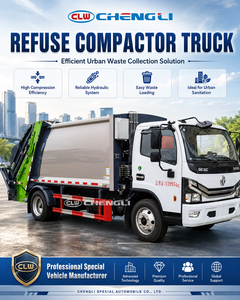 Camion compacteur de déchets 4x2 de 12 tonnes avec chargeur arrière pour la collecte des ordures et des déchets, vente directe usine - Product Image 1