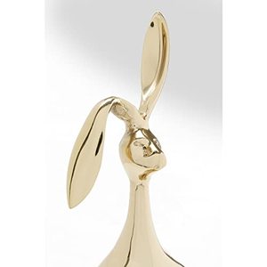 Sculpture de lapin plaquée or, figurine animale, décoration de table, décoration artistique moderne pour le salon, artisanale - Product Image 3