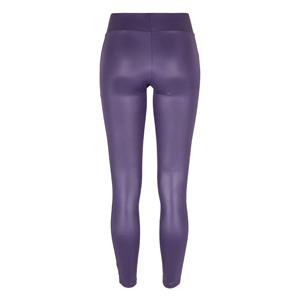 Leggings violets taille haute en PU, coupe skinny longue, style sportif, respirants, en tricot de spandex et nylon - Product Image 5
