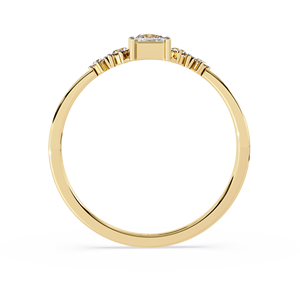 Anillo de compromiso de diamantes naturales Center Natural, diseño simple de princesa, apilable, 0.25 quilates, certificado IGI, joyería para mujer - Product Image 4