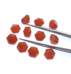 Piedras Preciosas Sueltas de Cornalina Natural, Corte Hexagonal, 6-15MM, para Anillos y Colgantes, Lote de Piedras Sueltas de Alta Calidad para Joyería - Product Image 6