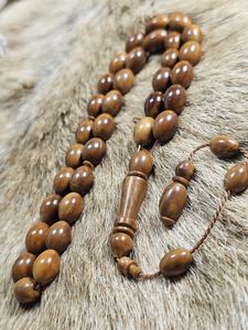 Tasbih de Madera Pulida Hecho a Mano y Ecológico, Cuentas de Oración Islámicas, Zikr Diario, Práctica Religiosa Musulmana, Decoración para el Hogar - Product Image 6