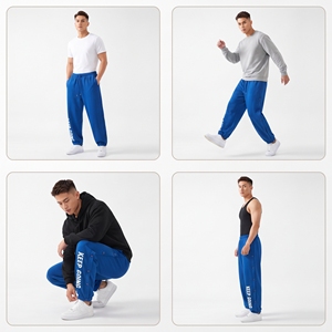 Men's Printing Sweat Bitton <b>Down</b> <b>Pants</b> Casual 100% Cotton Fleece Breathable Baggy Trouser Casual Ovesize Button <b>Down</b> Sweat <b>Pants</b> - Product Image 6