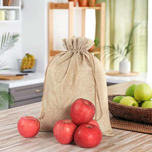 Stylish <b>Small</b> Jute Drawstring Jewelry Bags for Boutique and Handmade Product <b>Packaging</b> - Product Image 1