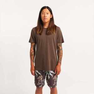 T-shirt pour homme en coton tricoté 100 %, col en V, coupe classique, avec bordure contrastante sérigraphiée – Nouveautés de haute qualité, le meilleur - Product Image 1