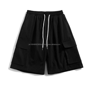 Cargo Shorts décontractés garçons tendance lâche mode été glace soie hommes grande poche quart pantalon - Product Image 4