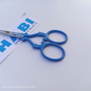 กรรไกรตัดด้ายสีลาเวนเดอร์เข้มใบมีดปลายทื่อแบบมืออาชีพใบมีดสแตนเลส - Product Image 2