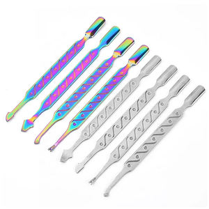 Pousse-cuticules en acier inoxydable à double tête, éliminateur de peaux mortes, outils de manucure, nettoyage des saletés, outils de nail art - Product Image 1