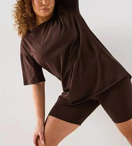 Summer 2025 Women's Formal 100% Cotton Lace Two Piece O-Neck Sweatshirt Shorts Set High Quality Breathable Eco-Friendly - Product Image 3