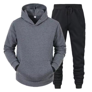 Conjunto Deportivo Unisex de Invierno, Impermeable, Informal, con Capucha y Pantalones Jogger, Dos Piezas a la Moda para Uso Diario - Product Image 5